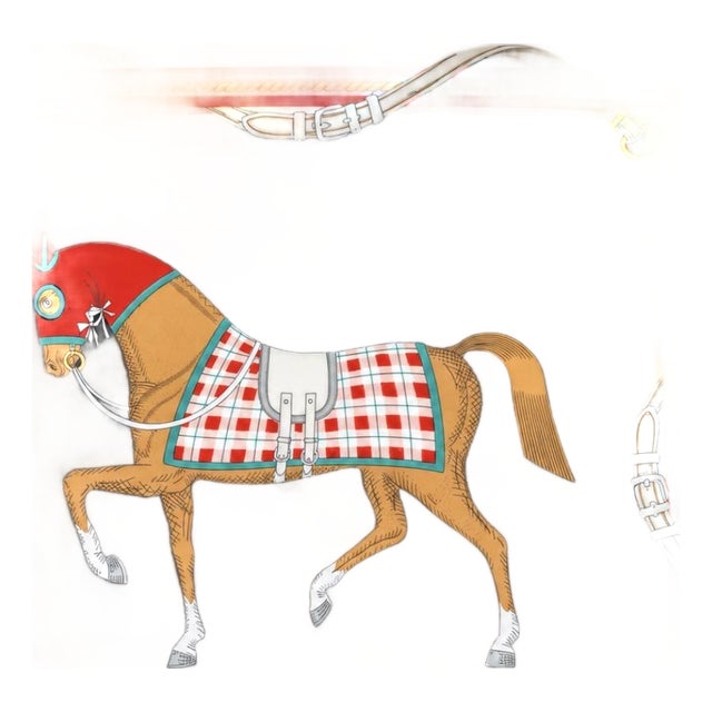 1970s Daniel Hechter French Equestrian Horse Porcelain Plate For Sale