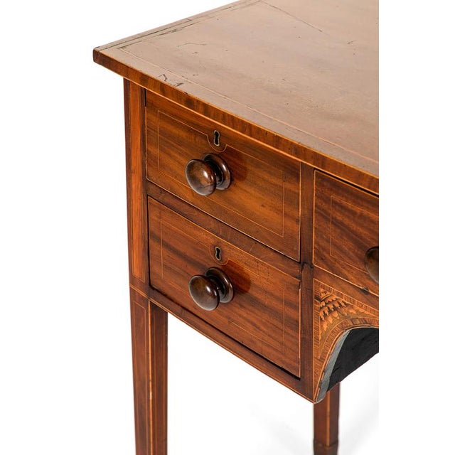 Sheraton Revival Bowfront Serving Table For Sale - Image 9 of 12