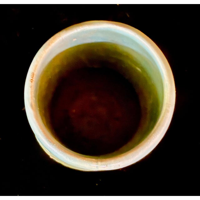 Ceramic 1930s McCoy Matte Green Stove Pipe Vase For Sale - Image 7 of 10