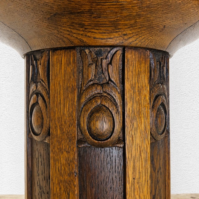 Wood Vintage Dutch Art Deco Poker Table, 1920s For Sale - Image 7 of 18