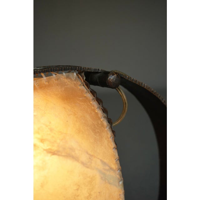 Amsterdam School Metal and Parchment Desk Lamp, 1920s For Sale - Image 6 of 18
