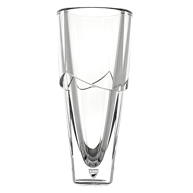A late twentieth-century Orrefors crystal vase from the Lancelot series, designed by Erika Lagerbielke and identified as...