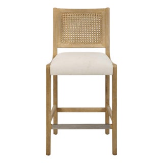 Interweave Coastal Rattan Counter Stool For Sale