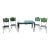 Lee L. Woodard & Sons Wrought Iron Patio Set From the Andalusian Collection—5 Pieces For Sale