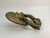 Gorgeous lion's head door knocker made of brass with a beautiful aged patina. Antique sourced in England. Mounting screws...