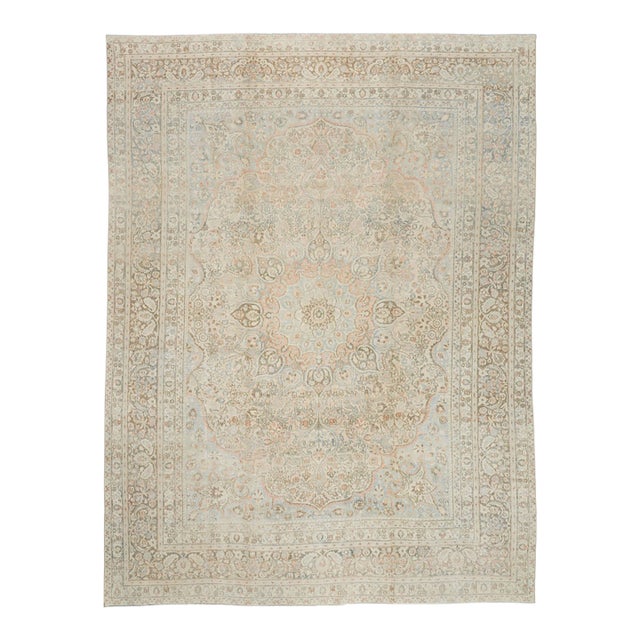 Antique Persian Mashhad Rug, 09'02 X 12'03 For Sale
