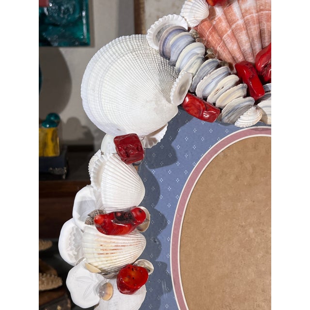 Vintage Italian Baroque Grotto Style Wall Hanging Picture Frame For Sale - Image 4 of 12