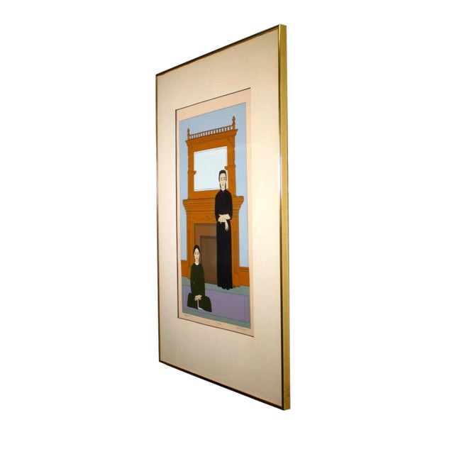 1971 Reflection Signed Modern Realist Serigraph on Paper 2/225 Framed by Will Barnet For Sale In Detroit - Image 6 of 12