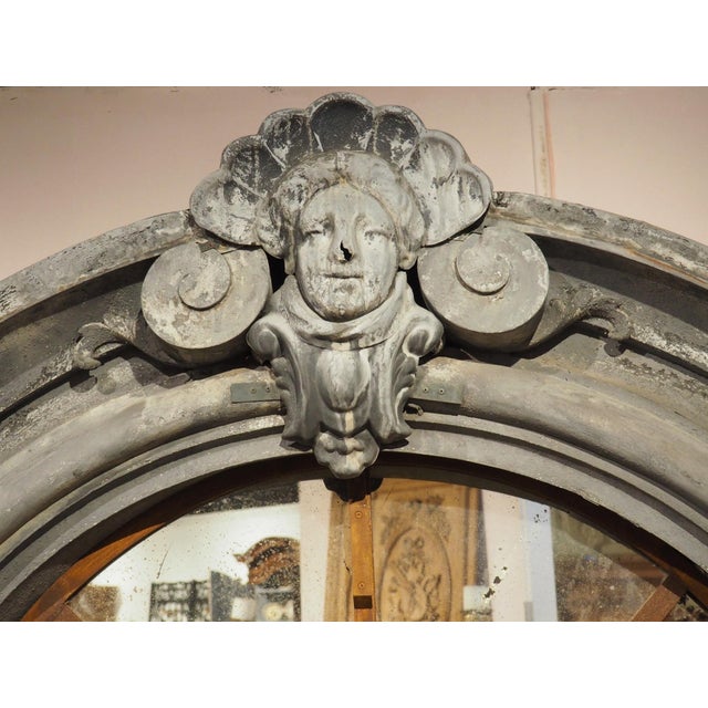 French A Monumental 19th Century French Zinc Window Dormer Mirror For Sale - Image 3 of 18