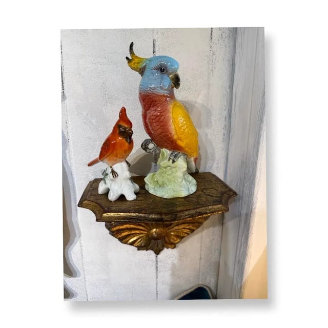 Vintage Italian Gilded Wood Brackets- A Pair For Sale - Image 4 of 5