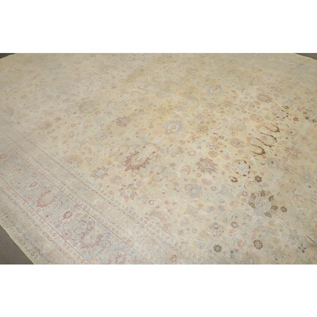 Persian Antique Zabihi Collection Persian Tabriz Rug - 10'3" x 13'7" For Sale - Image 3 of 11