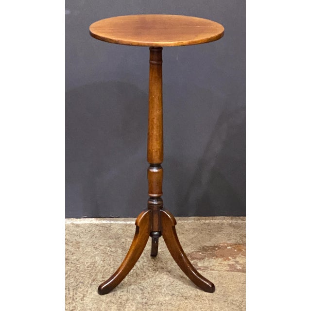 Late 19th Century English Wine or Cocktail Table of Mahogany (Dia 13 3/4) For Sale - Image 5 of 8