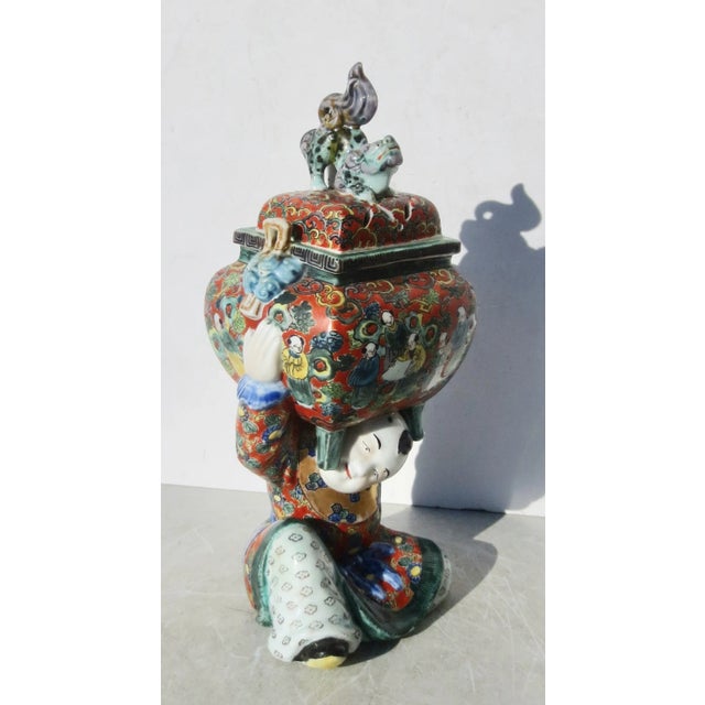 Chinese Porcelain Famile Rose Enamel Incense Burner Late 19th For Sale - Image 10 of 10