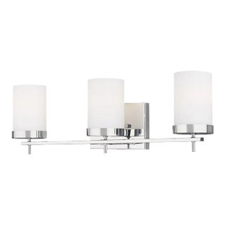 Sean Lavin By Visual Comfort Studio Zire 3-Light Bath Fixture in Chrome For Sale