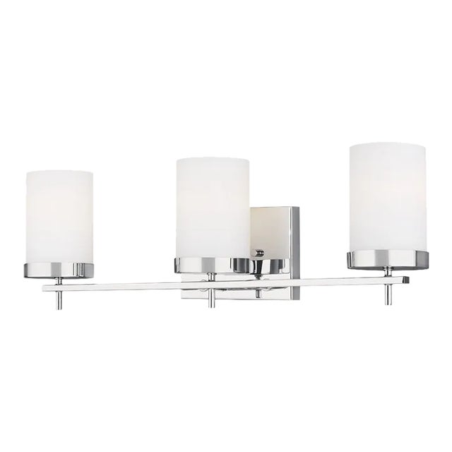 Sean Lavin By Visual Comfort Studio Zire 3-Light Bath Fixture in Chrome For Sale