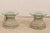 A pair of French capital bases, from the early to mid-20th century, with round glass tops. This pair of small-sized coffee...
