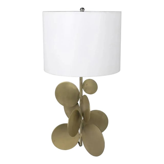 NOIR Vadim Table Lamp with Shade, Metal with Brass Finish For Sale