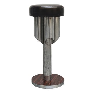 Tall Chrome and Leather Bar Stool, Italy, 1970s For Sale