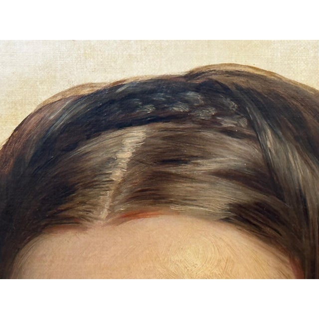 19th Century Oil Portrait Dated 1857 “Mrs George Wood” (Sarah Sophia, Née Clark) by John Wood— Oil on Canvas Gilt Framed For Sale - Image 6 of 18