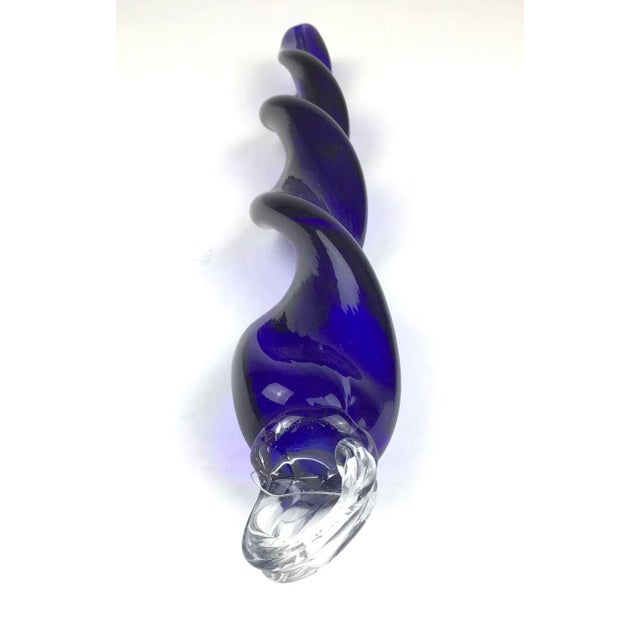 1990s 1990s Solid Artisan Glass Hanging Swirling Ornament For Sale - Image 5 of 9