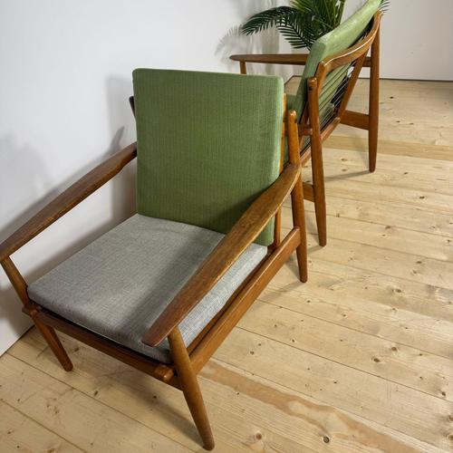 Wood Mid-Century Modern Danish Teak Armchairs, 1960, Set of 2 For Sale - Image 7 of 8