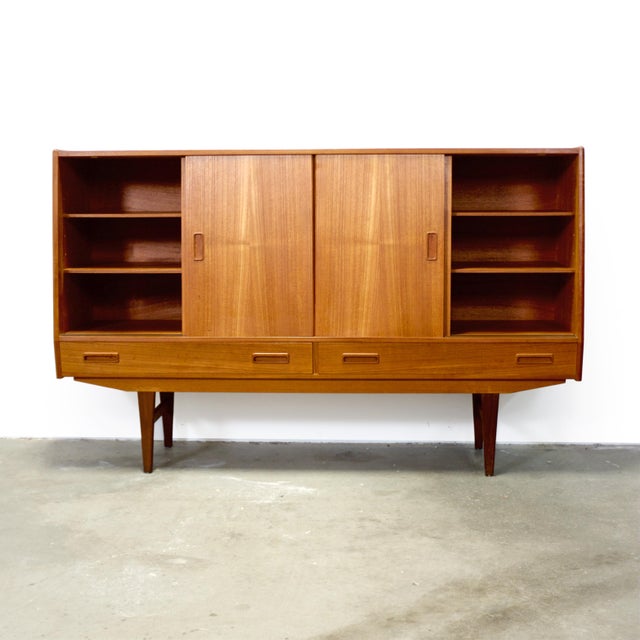 Dimensions: 71” L x 16” - 18” D x 44 1/4” H Origin: Silkeborg, Denmark Designer: Attributed to Børge Dam Manufacturer:...
