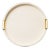 AERIN Carina Faux Shagreen Small Round Tray, Cream For Sale