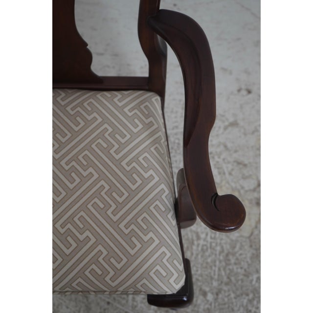 Brown Set of 4 Ethan Allen Cherry Georgian Court Dining Room Chairs For Sale - Image 8 of 18