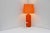 Grand Orange Glass Table Lamp by Gustav Leek for Orrefors, Sweden For Sale - Image 10 of 18