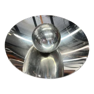 Modern Art Abstract Plate Center Steel Sphere
