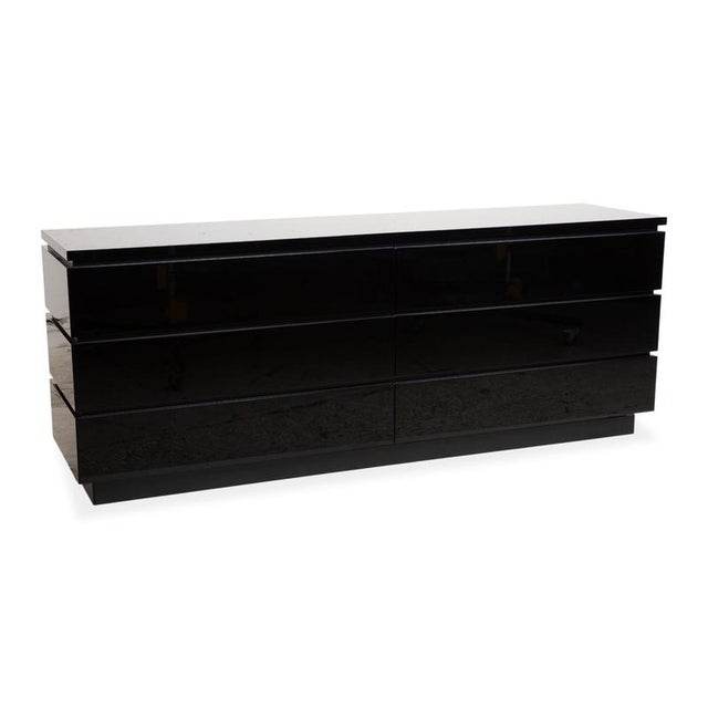 Cube Sideboard with Drawers in Black High Gloss Wood from Interlübke For Sale - Image 12 of 12