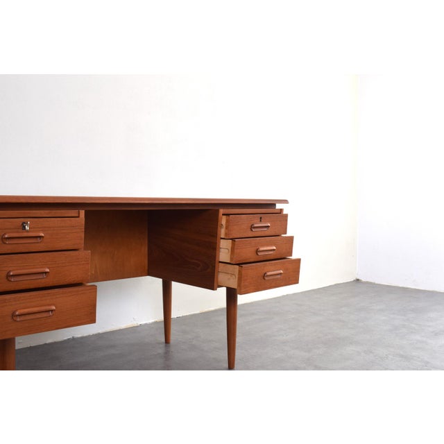 Mid-Century Danish Teak Executive Desk, 1960s For Sale - Image 13 of 18