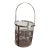 Silver-Tone Metal & Glass Ice Bucket, Hurricane Candle Holder & Lantern For Sale