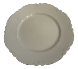 Mid 20th Century Johnson Bros England Plate in Old English White