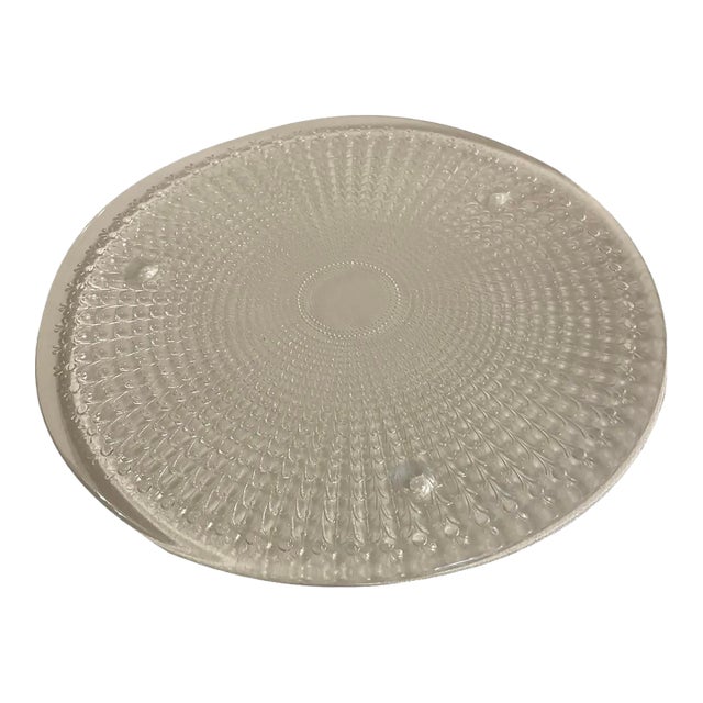 Vintage Glass Cake Plate For Sale