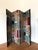 Folk-Inspired Wallpaper Folding Screen, Four Panels, C. 1970s For Sale - Image 9 of 11