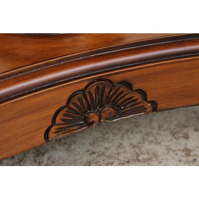 Gorgeous Burl Wood Inlaid Round Accent Table For Sale - Image 12 of 16