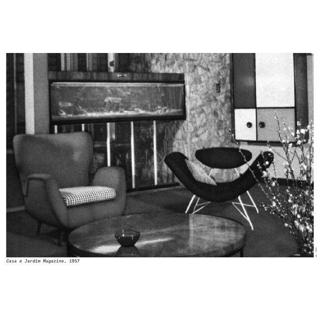 Pair of Brazilian Modernist Armchairs in Hardwood, Burgundy Leather & Bouclé by Carlo Hauner, 1950s – Lot 466 For Sale - Image 14 of 15