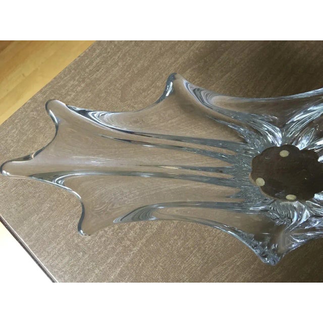 Modern Daum France Sculptural Centerpiece Crystal Vase For Sale - Image 3 of 10