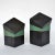 - Sculptural square studio pottery boxes - Signed PS - The geometric design is emphasised by the alternating green and...