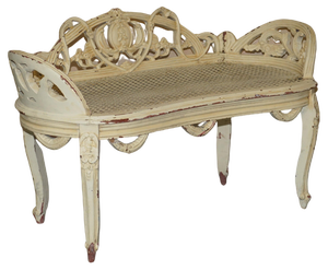 Antique French Window Seat Bench, 1880