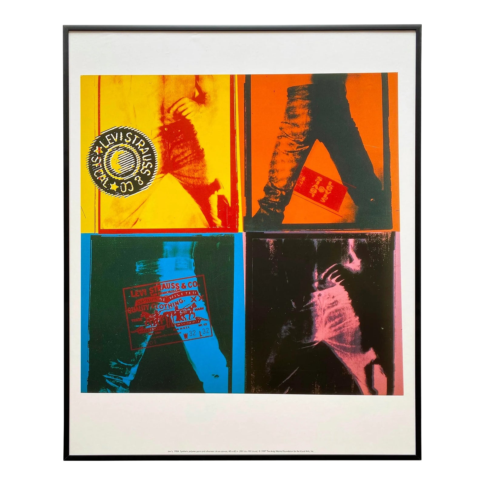 Andy Warhol Foundation Vintage 1997 Offset Lithograph Print Framed
