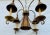 Vintage swag Chandelier, 5 bulb pendant lamp for sale. 4 arms with with candelabra bulbs and metal bell shade and another...