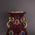 Asian 1960s Oxblood Red Fluted Ceramic Vase With Gilt Elephant Head Handles and Jewel Inlays For Sale - Image 3 of 5
