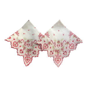 Vintage Valentine’s Day Handkerchiefs, a Pair