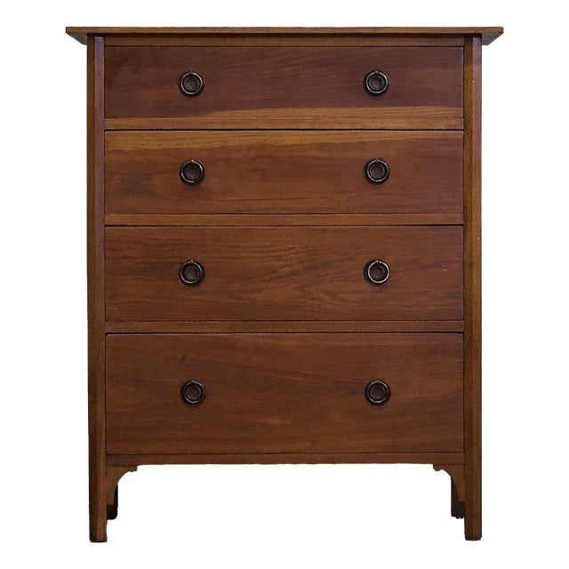 Antique Edwardian Oak Tallboy Chest of Drawers, 1910s For Sale