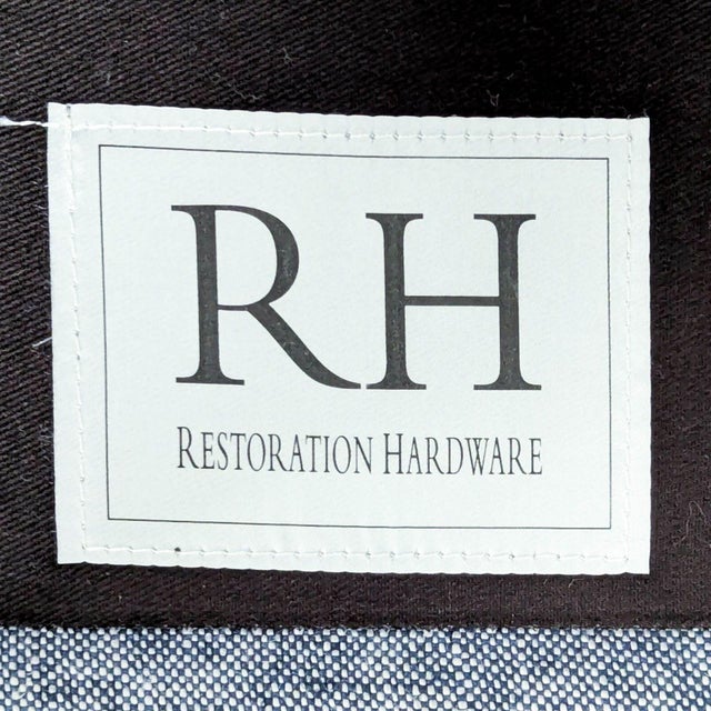 Blue Restoration Hardware Tuxedo Modern Blue Lounge Chair For Sale - Image 8 of 8
