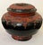 Antique Burmese Lacquer Lidded Jar, Elephant, Red & Black, 5 1/2” X 4 1/2” T For Sale - Image 10 of 12