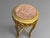 1950s Artisan Louis XVI Gold Beech Marble Side Tables-Pair For Sale - Image 10 of 12