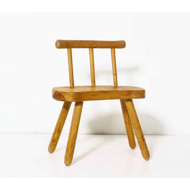 Swedish Stool in Pith Pine, 1975 For Sale - Image 10 of 16